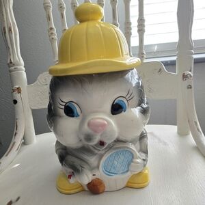 Ceramic kitty Cat Cookie Jar